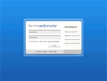 Tablet Screenshot of orders.orderwise.co.za